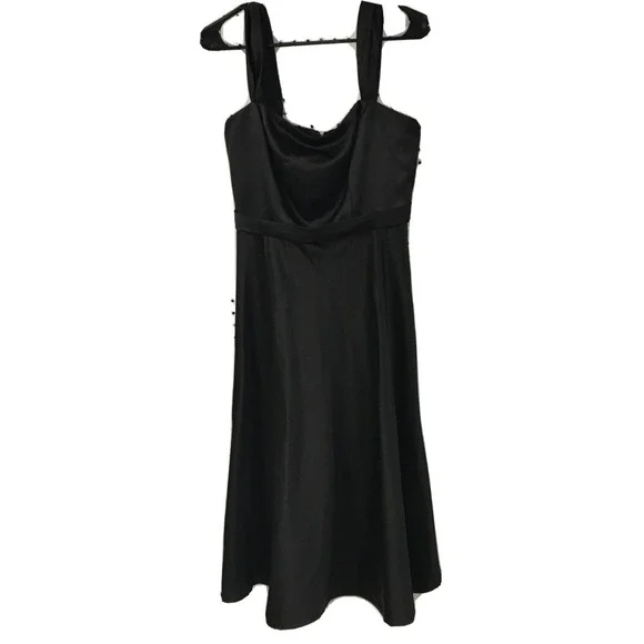 David's Bridal Black Bridesmaid Dress! Size 8! Style F14556 - Picture 1 of 6